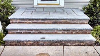 Brick and Stone Steps Construction