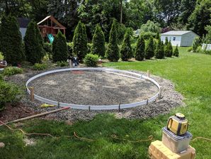 Circle Concrete Patio Installation in Clifton, NJ (1)