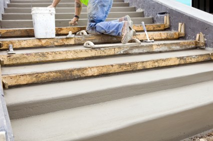 AAP Construction LLC mason building cement steps in Boonton, NJ.